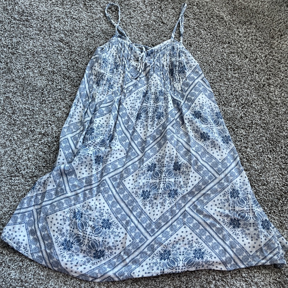 3/$12 Kohl’s Boho Blue and White Mini Dress